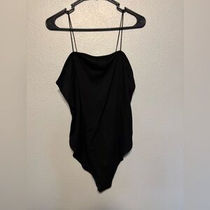 wild fable Black Ribbed Tank Bodysuit